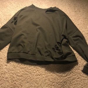 army green sweatshirt